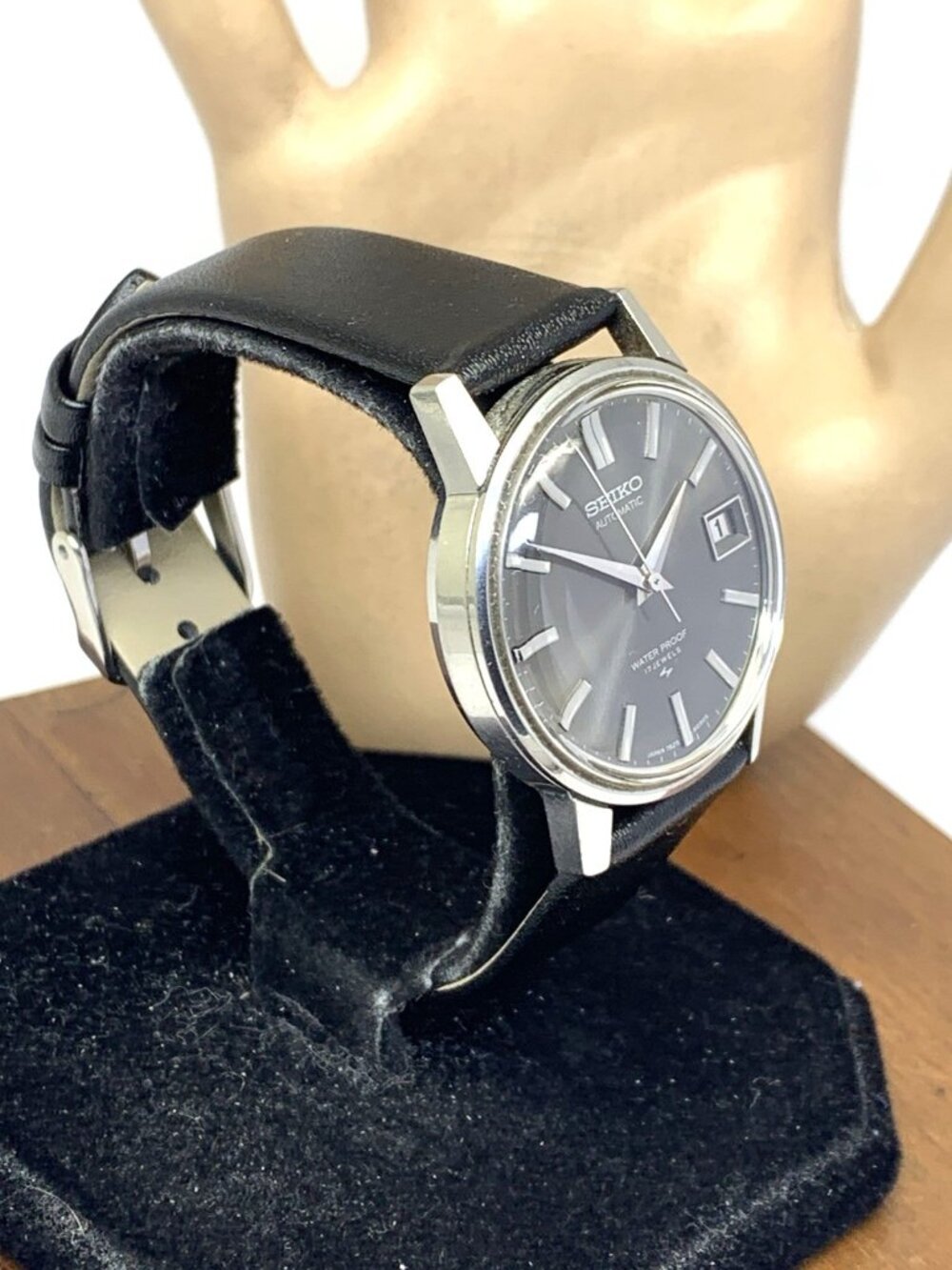 Seiko Men's Watch 7625-8033 Automatic Vintage 1968 Gray Dial Date Leather Strap - Picture 14 of 14